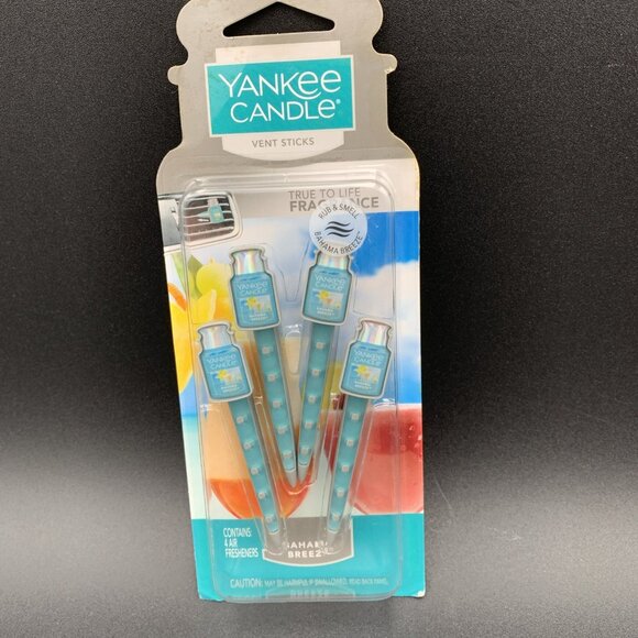 Yankee Candle Car Vent Stick 3 Packs 12 Sticks Bahama Breeze READ - Picture 2 of 3